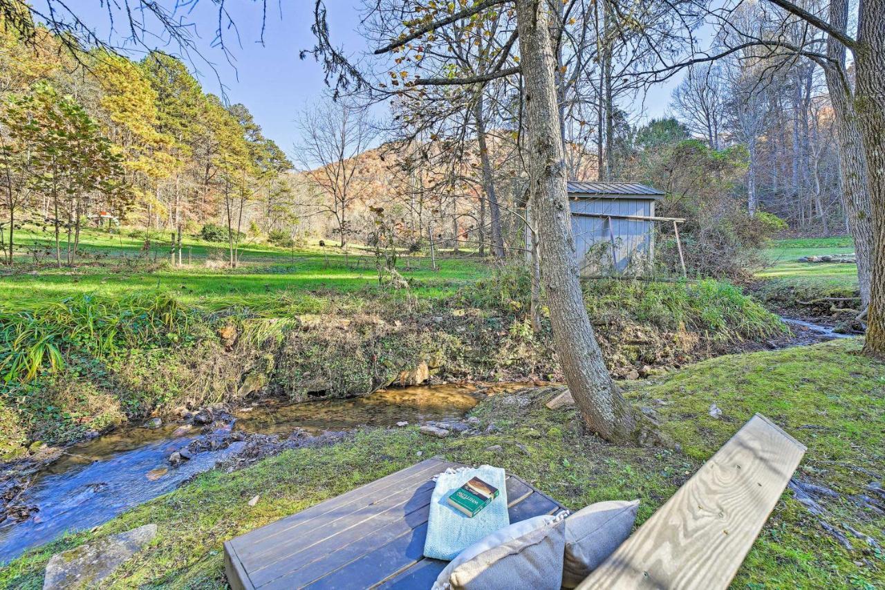 Creekside Bryson City Cabin With Private Hot Tub Bagian luar foto